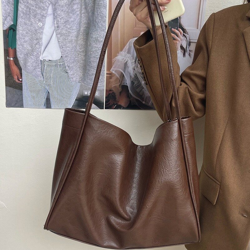 Tote Bags Factory - Trendy Autumn PU Leather Handbag