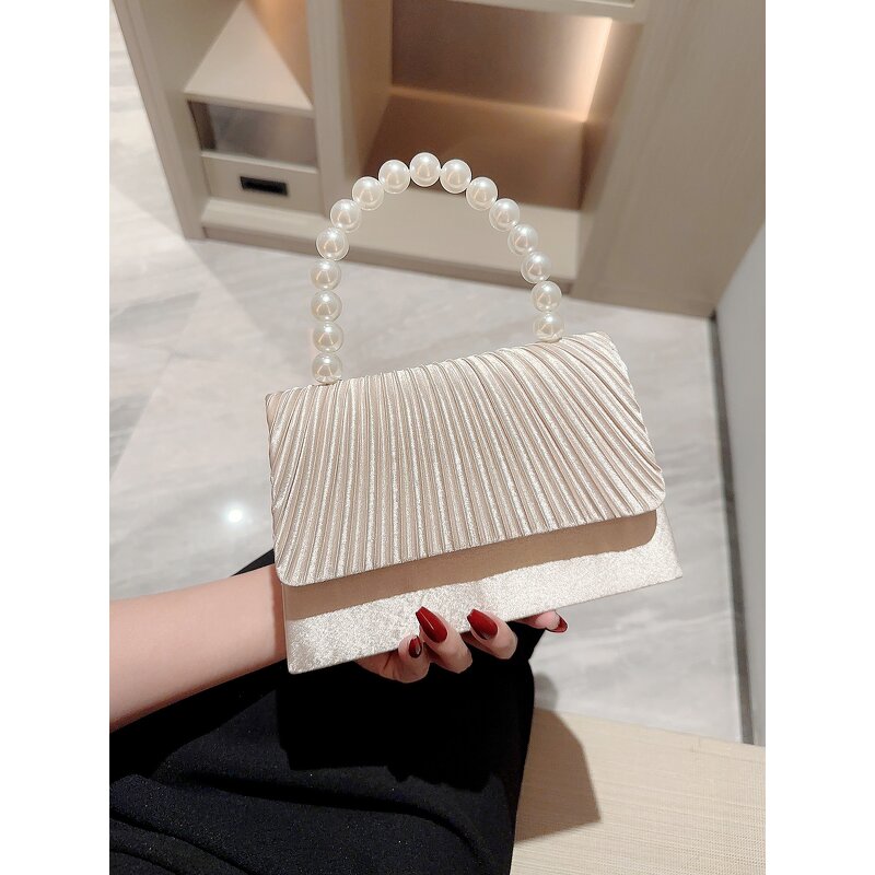 Evening HandBag Manufacturer - Luxury Pearl Chain Clutch