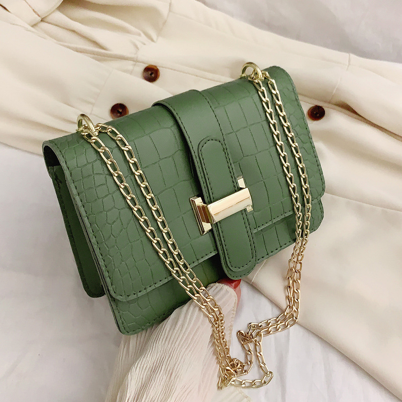 Crossbody Bag Factory - Embossed Solid Color Square Bag