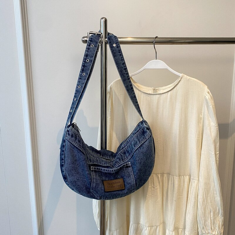Shoulder Bag Manufacturer - Custom Retro Denim Underarm Bag