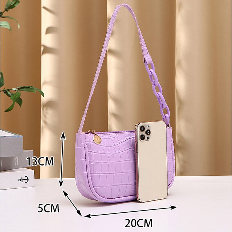 Shoulder Bag Factory - Hobo Crocodile Underarm Bag