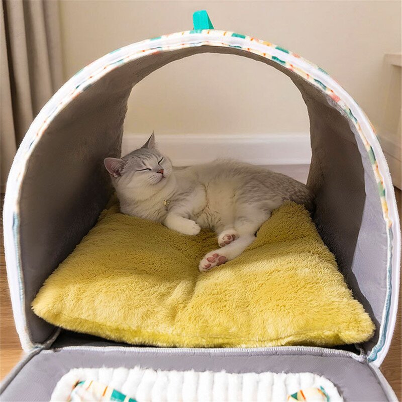 Pet Bed Manufacturer - Autumn Winter Plush Enclosed Cave