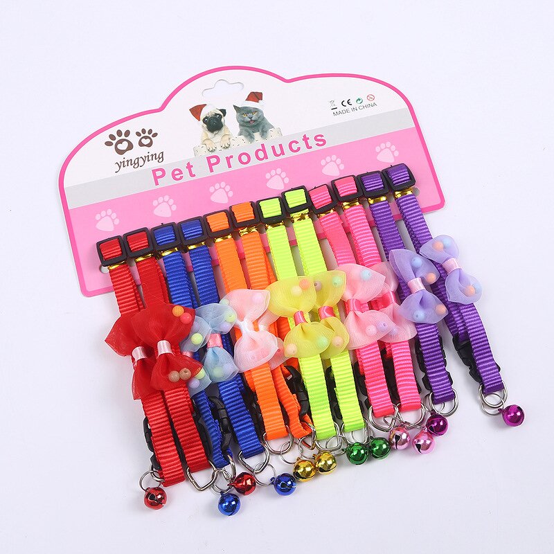 Pet Collar Manufacturer - Colorful Bow Adjustable Collar