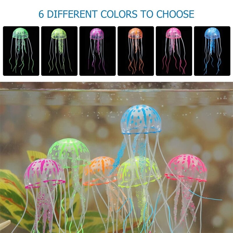 Aquarium Decor Factory - Luminous Jellyfish Plastic Decor