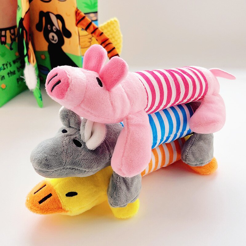 Pet Dog Toys Factory - Plush Duck Pig Squeaky Chew Toys