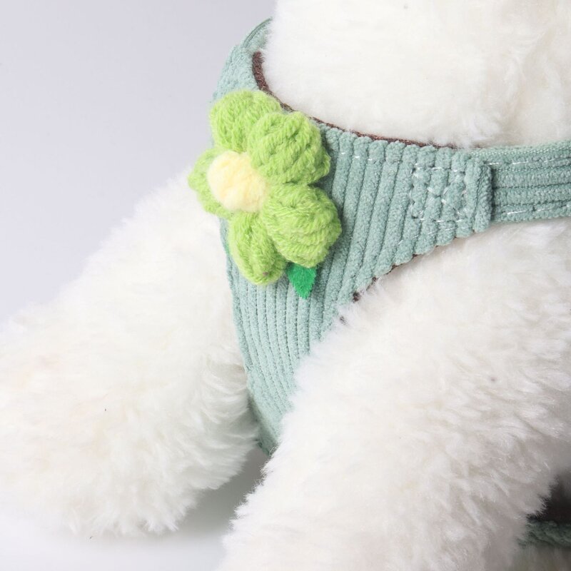 Pet Harness Set Factory - Corduroy Small Dog Cat Set