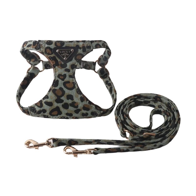 Pet Harness Vest Manufacturer - Leopard Print with Leash