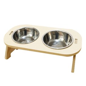 Pet Bowl Feeder Manufacturer - Wooden Integrated Food Water