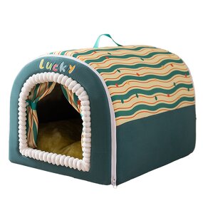 Pet Bed Manufacturer - Autumn Winter Plush Enclosed Cave