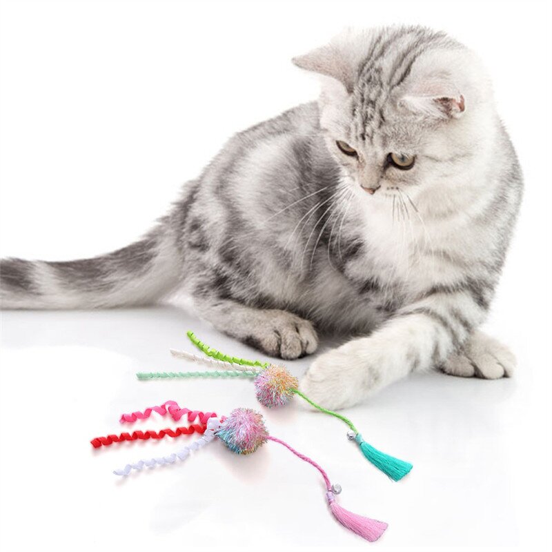 Pet Cat Toys Factory - Plush Ball with Bell Rope Toy