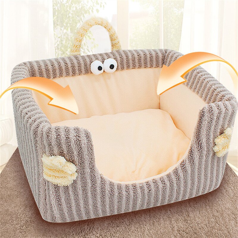 Pet Cat Bed Factory - Cartoon Plush Sofa Cushion Mat