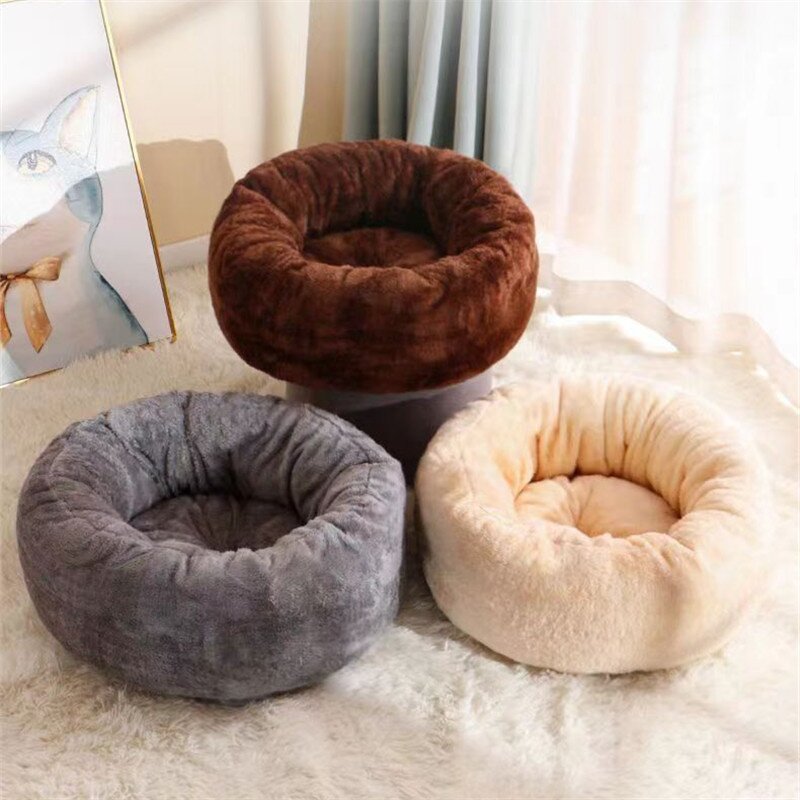 Pet Cat Bed Manufacturer - Plush Round Sofa Cushion