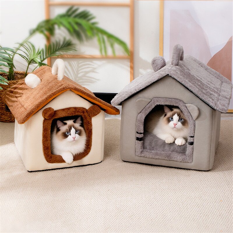 Cat Bed Manufacturer - Winter Warm Semi-enclosed Cave