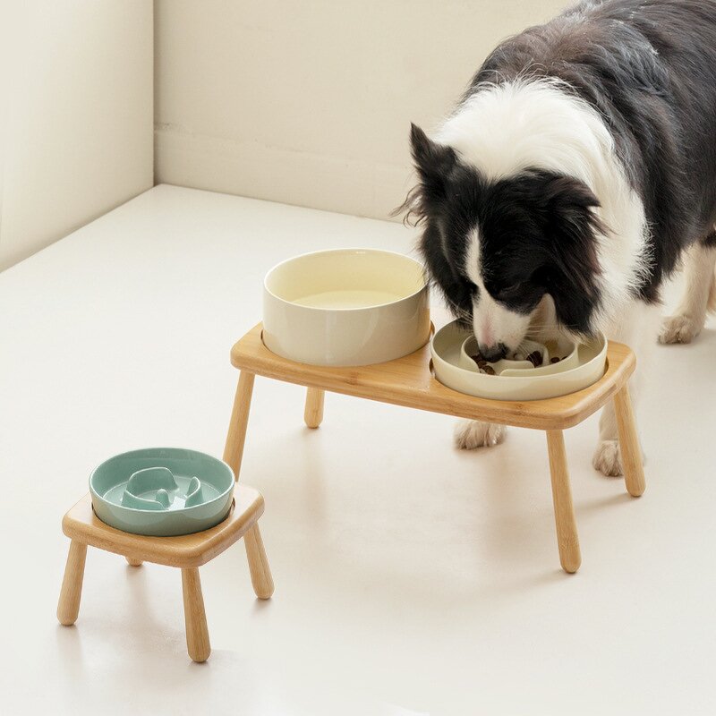 Ceramic Pet Bowl Manufacturer - Slow Feeding Elevated Bowl