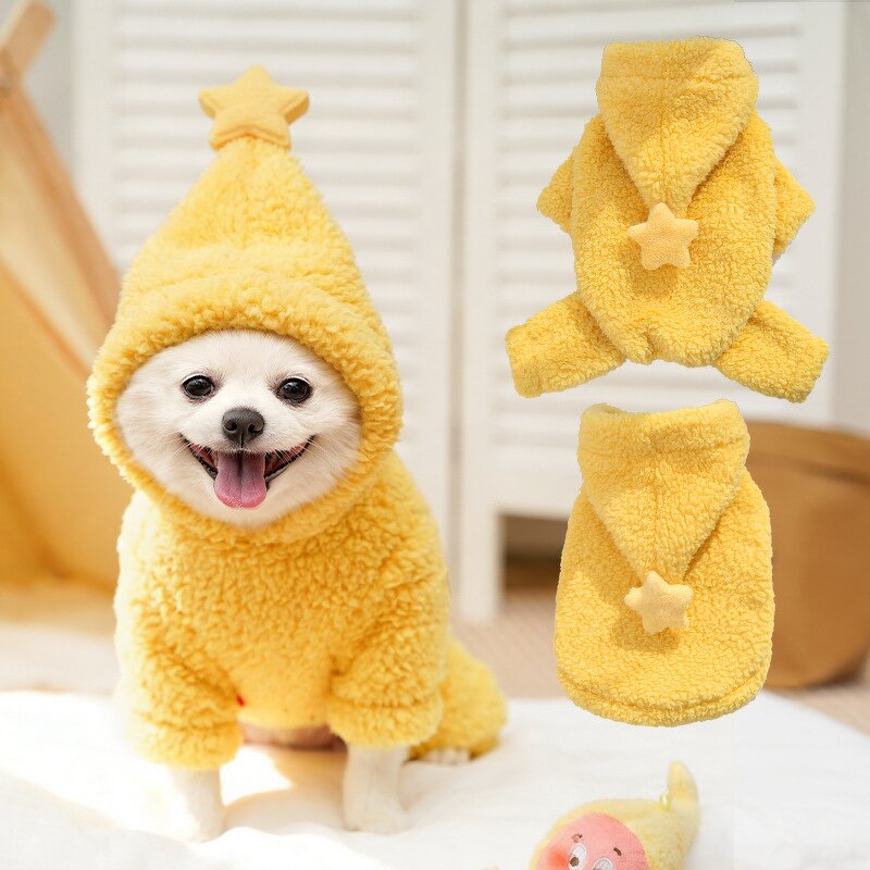 Pet Clothes Manufacturer - Cute Star Hoodies Sweater Coat
