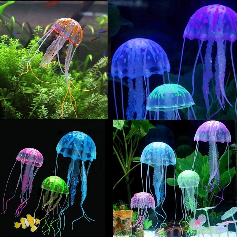 Aquarium Decor Factory - Luminous Jellyfish Plastic Decor