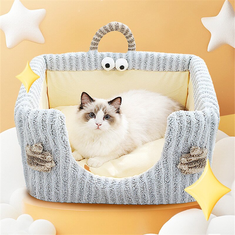 Pet Cat Bed Factory - Cartoon Plush Sofa Cushion Mat