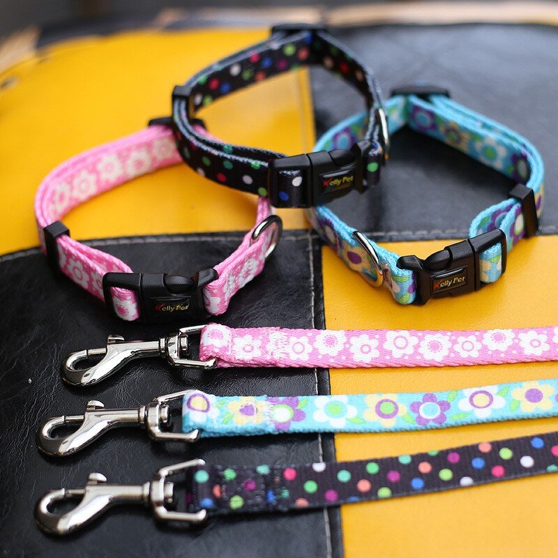 Pet Collar and Leash Factory - Nylon Printed Adjustable Set
