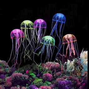 Aquarium Decor Factory - Luminous Jellyfish Plastic Decor