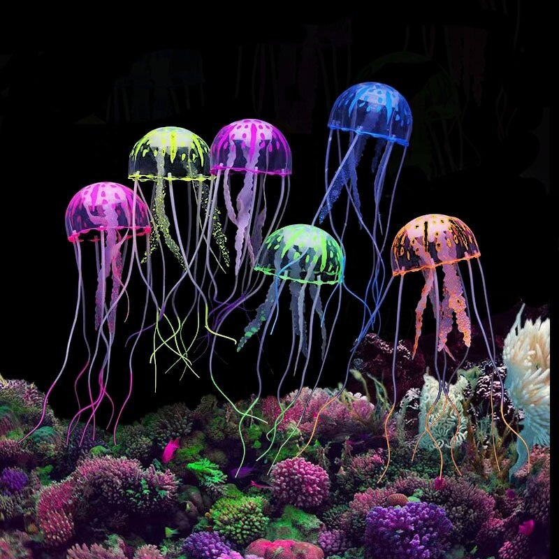 Aquarium Decor Factory - Luminous Jellyfish Plastic Decor