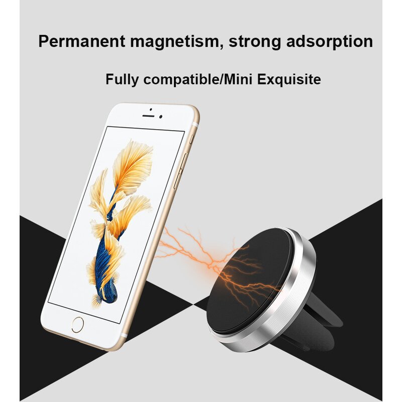 Car Phone Holder Factory - Hot Sale Magnetic Air Vent Aluminum Alloy Mount
