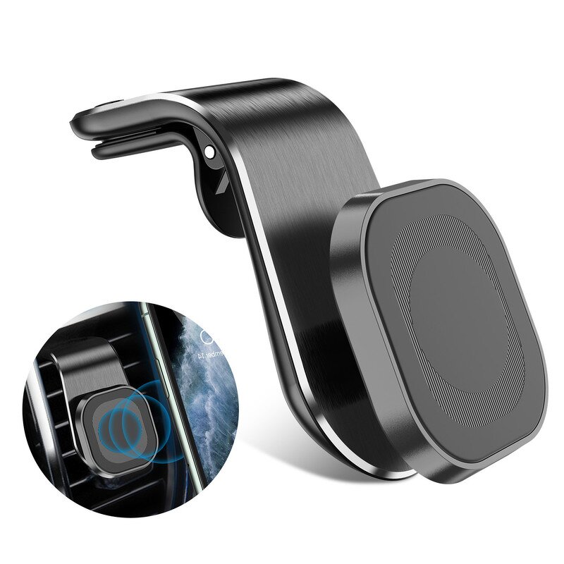 Car Phone Holder Factory - L Shape Clip Strong Magnetic Air Vent Mount