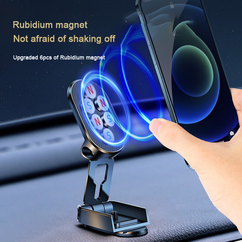 Car Phone Holder Factory - Hot Selling Foldable Magnetic Dashboard Mount