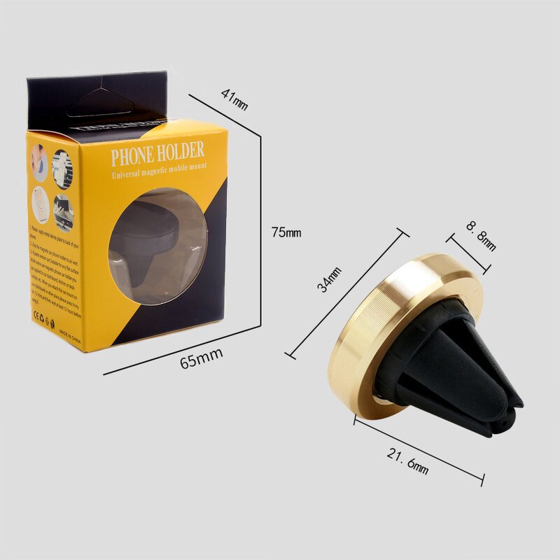 Car Phone Holder Factory - Hot Sale Magnetic Air Vent Aluminum Alloy Mount