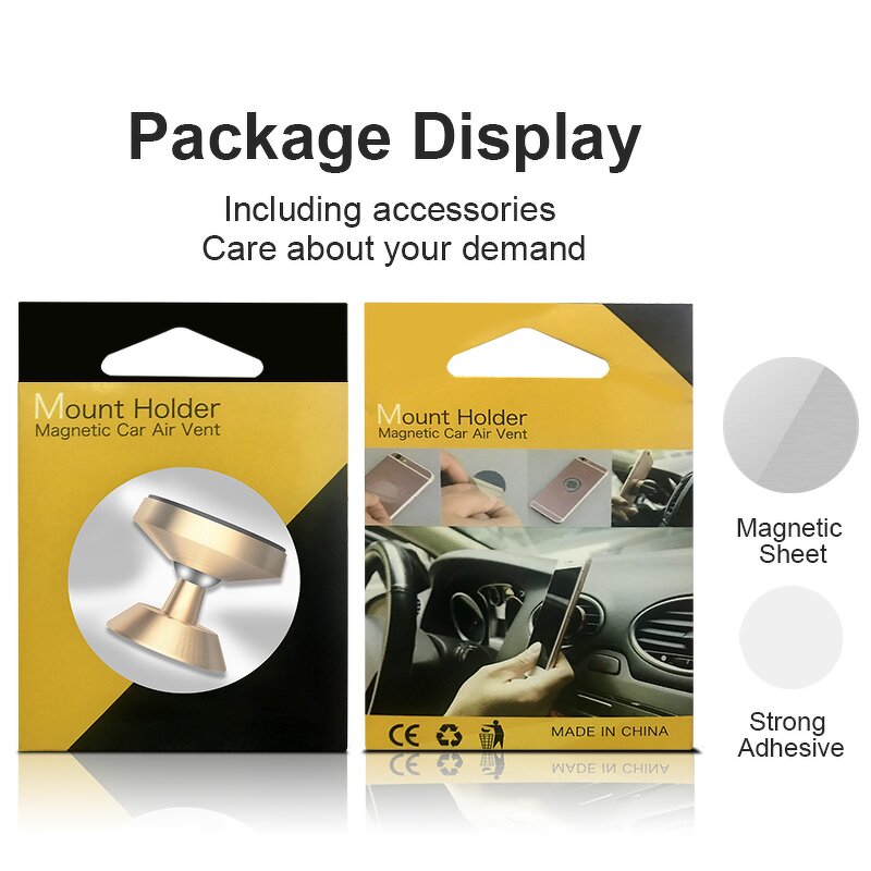 Car Phone Holder Factory - 360 Degree Rotation Magnetic Dashboard Mount