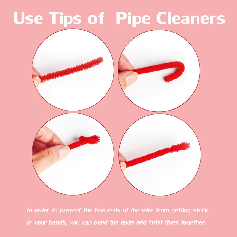 Pipe Cleaners Factory - New Arrival DIY Tree Christmas Red Pipe Cleaners