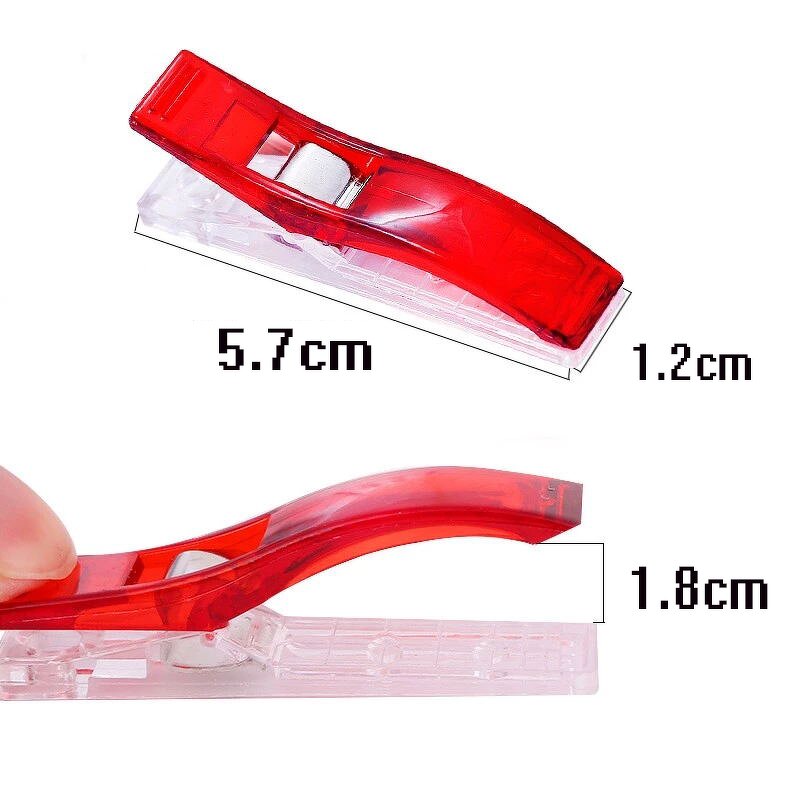 Sewing Clips Factory - 50pcs Colorful Long Plastic Fabric Wonder Clips