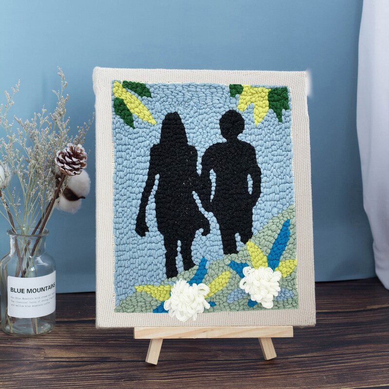 Embroidery Kit Factory - DIY Punch Needle Cross Stitch Kit with Yarn