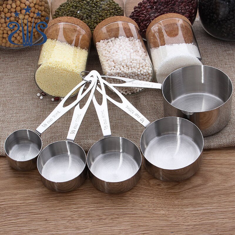 Measuring Spoons Set Factory - High Quality 5pcs Stainless Steel Scoop