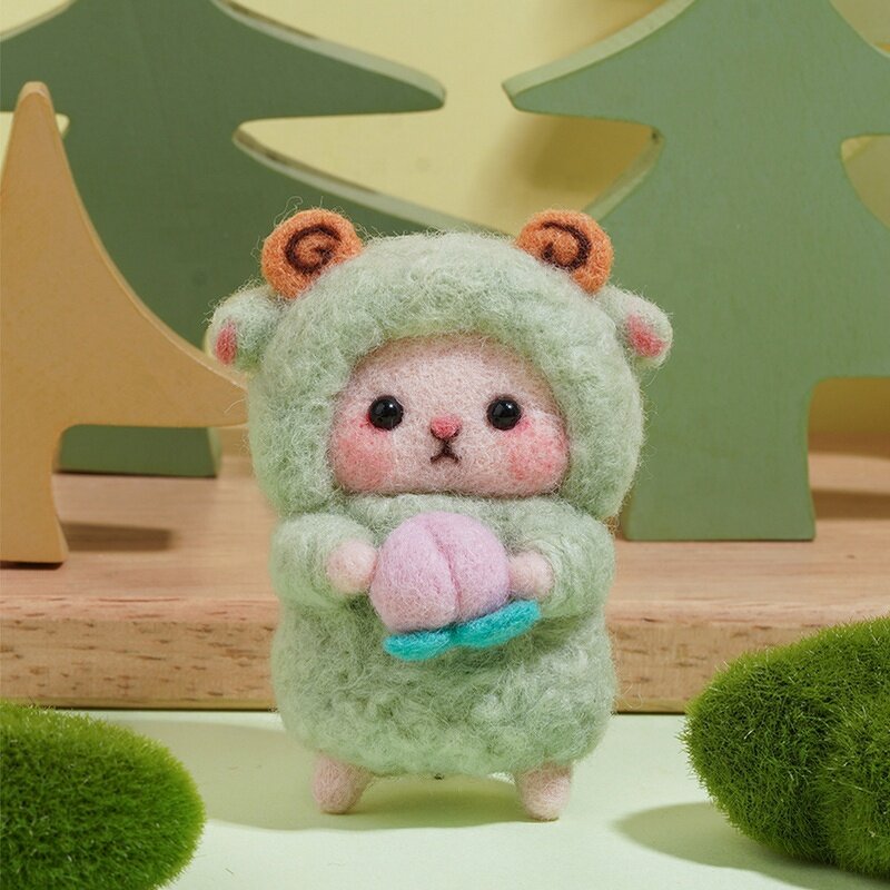 Needle Felting Kit Factory - New Style Milk Green Sheep Starter Kit