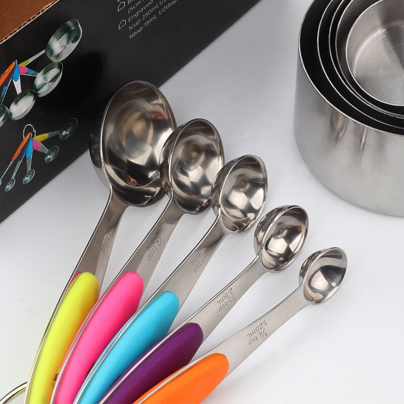 Measuring Cup Set Factory - Stainless Steel with Silicone Grips Baking