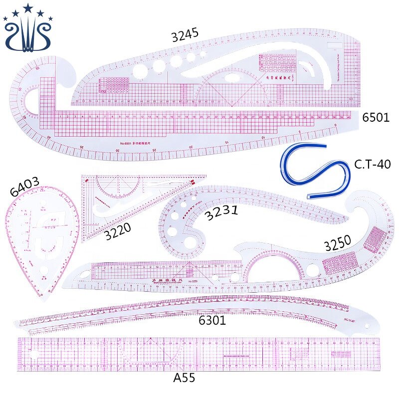 Sewing Ruler Set Factory - PVC Flexible Curve Clothing Design Ruler Set