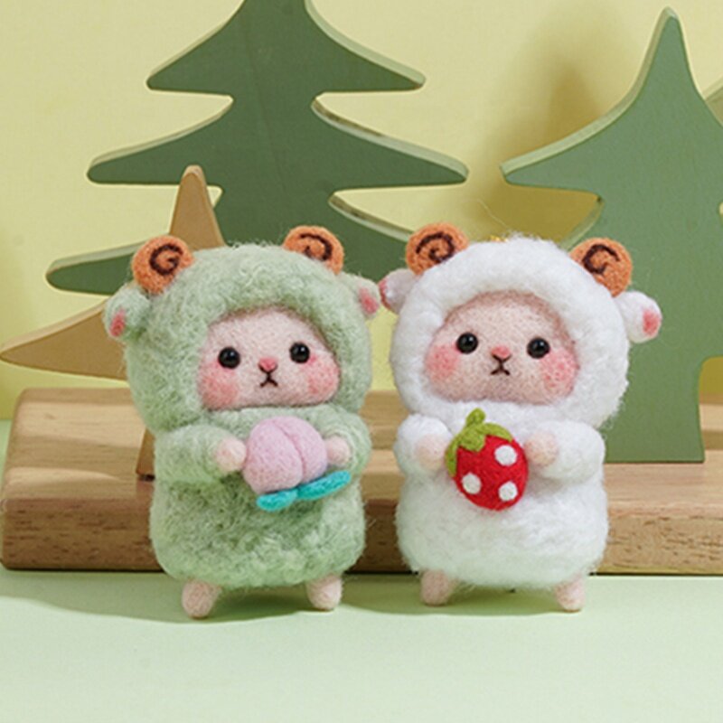 Needle Felting Kit Factory - New Style Milk Green Sheep Starter Kit