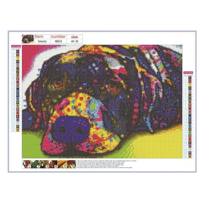 Diamond Painting Kits Factory - DIY Cartoon Dog Animal 5D Diamond Painting