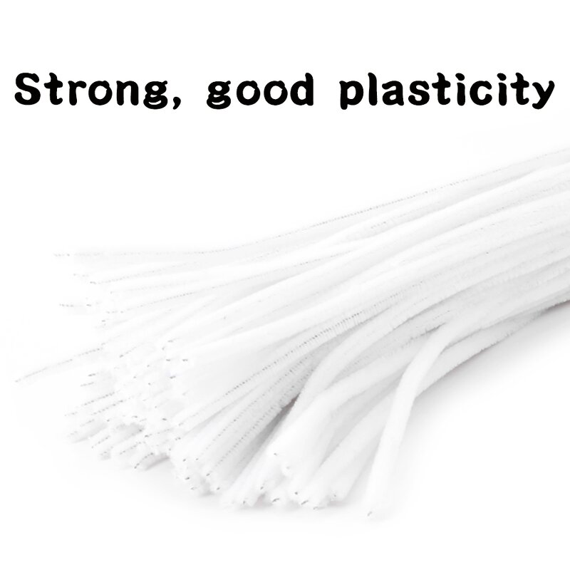 Pipe Cleaners Factory - Educational Chenille Stems White Pipe Cleaners