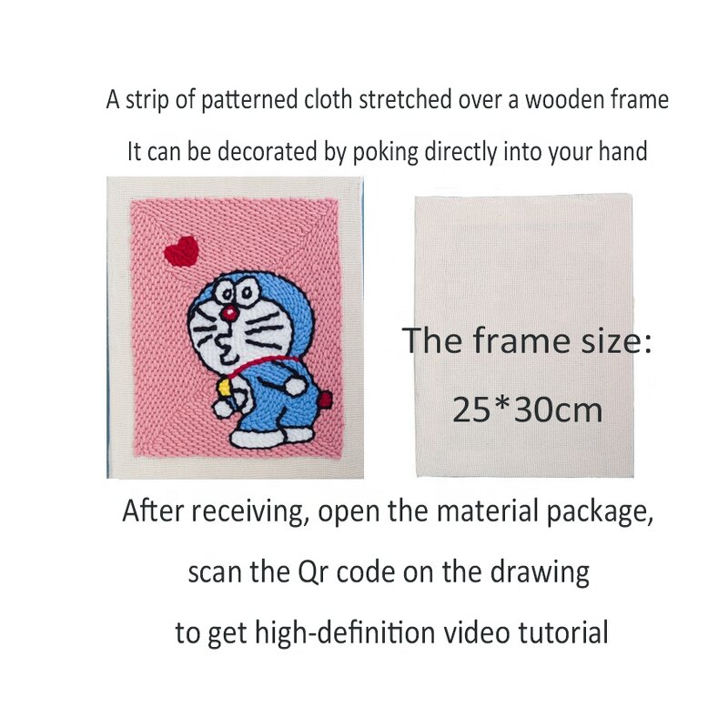 Embroidery Kit Factory - DIY Punch Needle Cross Stitch Kit with Yarn