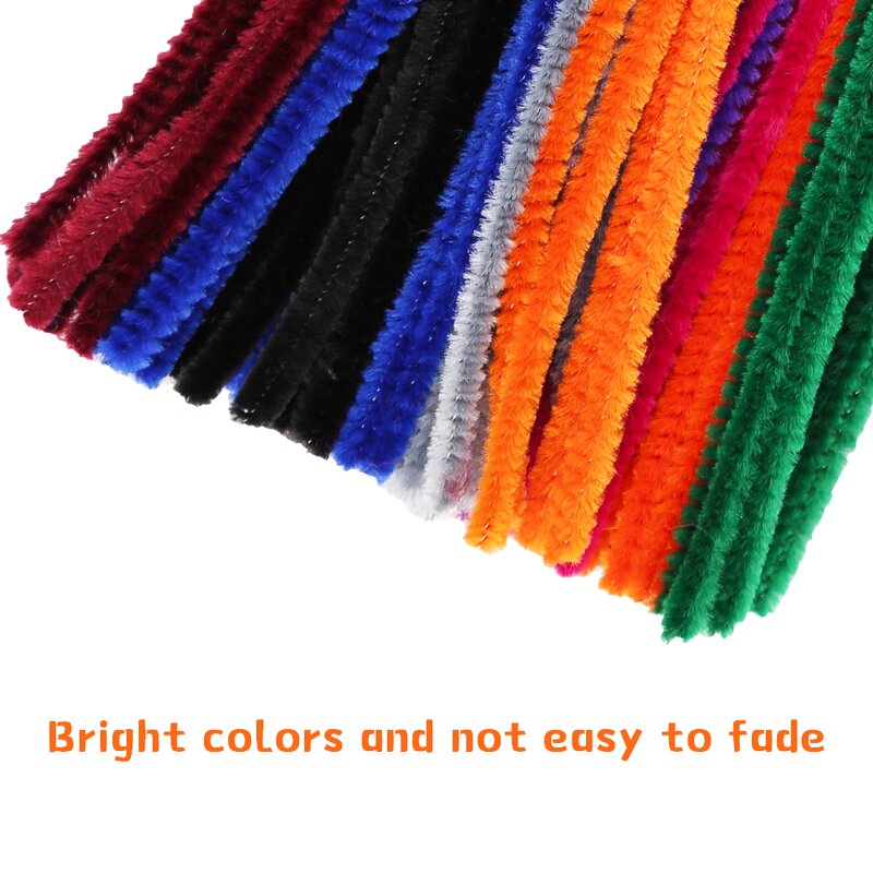 Pipe Cleaners Factory - 100pcs Dark Brown Fuzzy Craft Stem for DIY