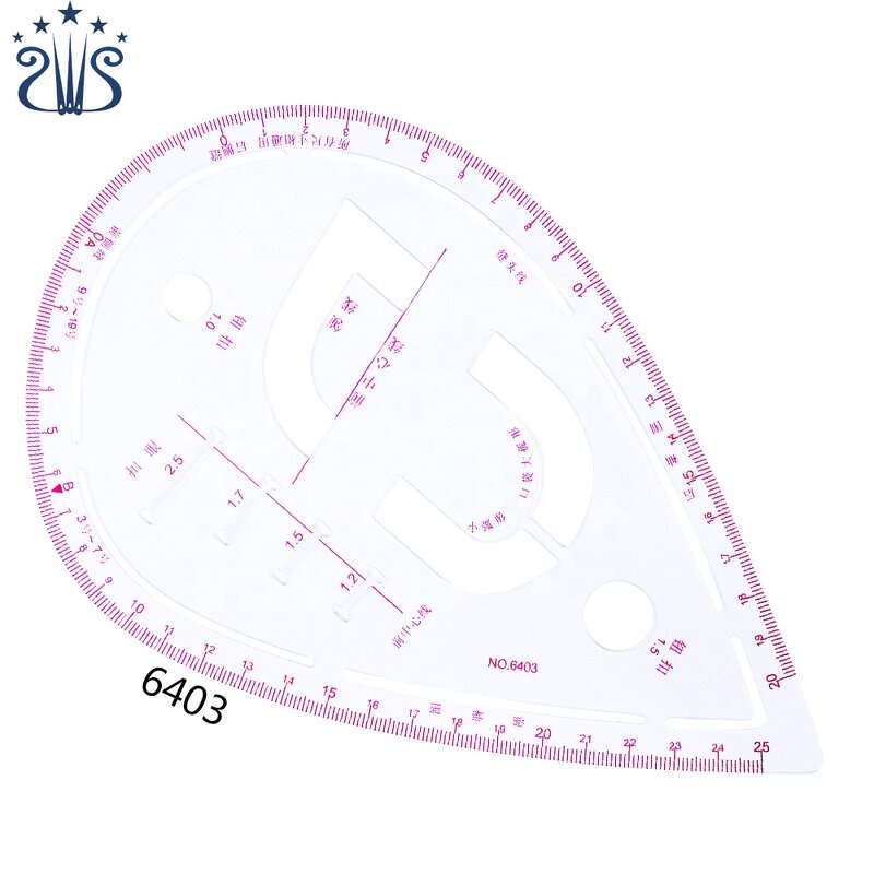 Sewing Ruler Set Factory - 6pcs French Armhole Curve Clear Drawing Ruler