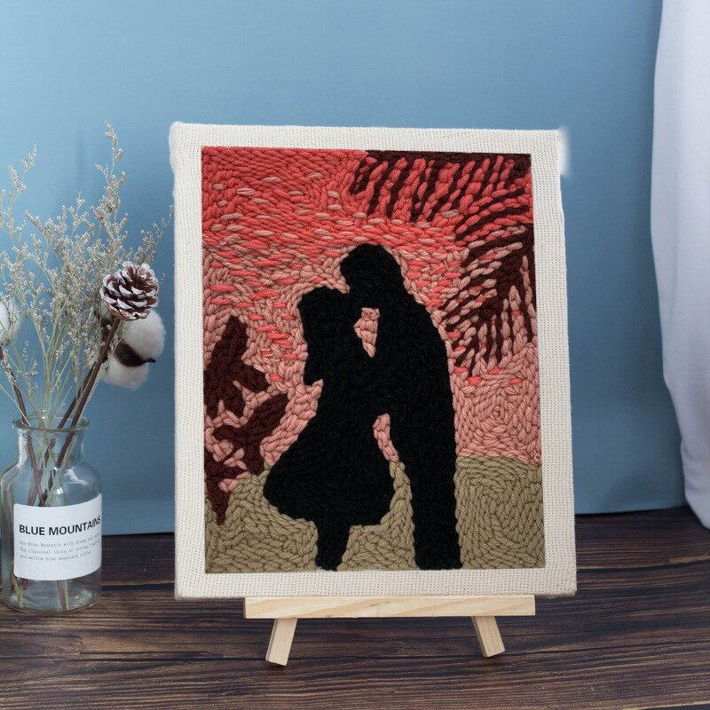 Embroidery Kit Factory - DIY Punch Needle Cross Stitch Kit with Yarn