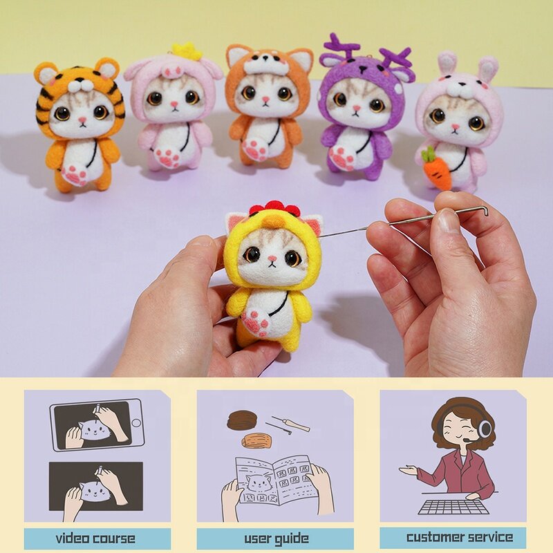 Needle Felting Kit Factory - DIY Creativity Plush Chick Doll Wool Set
