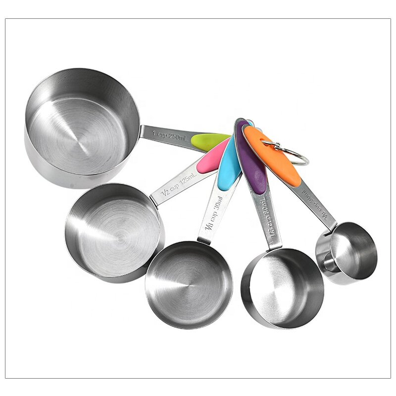 Measuring Cup Set Factory - 304 Stainless Steel with Silicone Grips