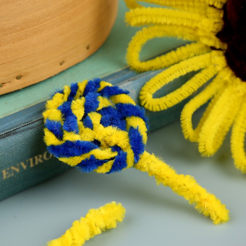 Pipe Cleaners Factory - 100pcs Arts Crafts Blue Chenille Stem for Kids