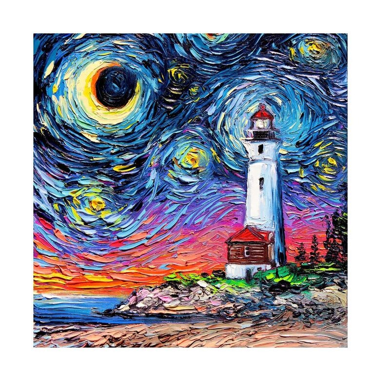 Diamond Painting Kits Factory - Cartoon Seascape DIY 5D Diamond Painting
