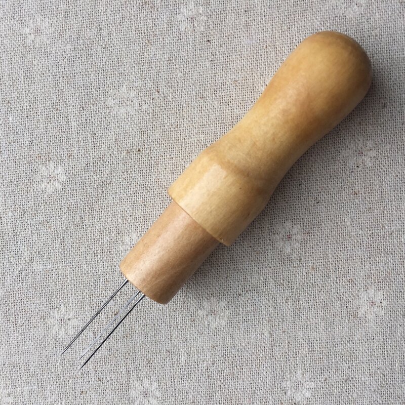 Felting Needles Factory - 3 Needles Poke Wood Handle Felting Tools