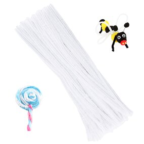 Pipe Cleaners Factory - Educational Chenille Stems White Pipe Cleaners