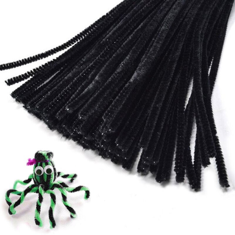 Pipe Cleaners Factory - 100pcs Black Pipe Cleaners for DIY Crafts